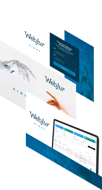 Várias telas da Webjur